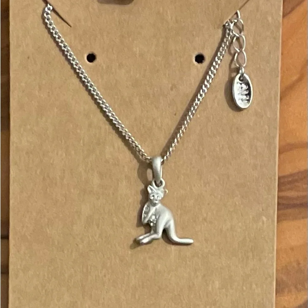 Charming Silver Kangaroo Pendant Necklace